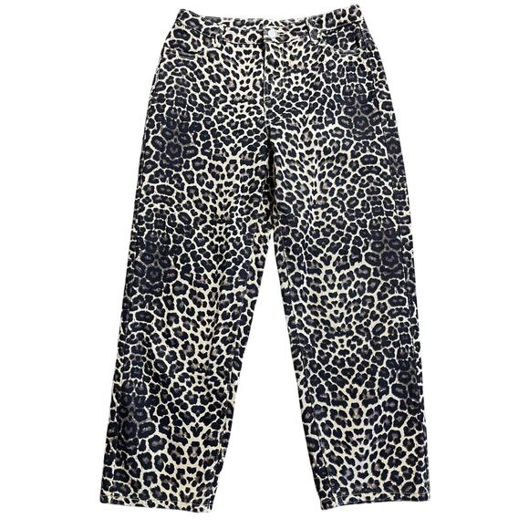 Women's Leopard Print Loose Fit Jeans - Picture 1 of 3